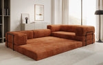 Lade das Bild in den Galerie-Viewer, Modernes Designer L-Sofa: Komfortables Cord-Ecksofa mit Schlaffunktion und Stauraum