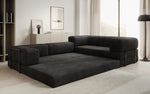 Lade das Bild in den Galerie-Viewer, Modernes Designer L-Sofa: Komfortables Cord-Ecksofa mit Schlaffunktion und Stauraum