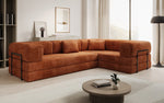 Lade das Bild in den Galerie-Viewer, Modernes Designer L-Sofa: Komfortables Cord-Ecksofa mit Schlaffunktion und Stauraum
