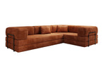 Lade das Bild in den Galerie-Viewer, Modernes Designer L-Sofa: Komfortables Cord-Ecksofa mit Schlaffunktion und Stauraum