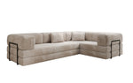 Lade das Bild in den Galerie-Viewer, Modernes Designer L-Sofa: Komfortables Cord-Ecksofa mit Schlaffunktion und Stauraum
