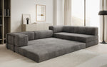 Lade das Bild in den Galerie-Viewer, Luxuriöses Designer L-Sofa Lazy aus Cordstoff mit Schlaffunktion und Stauraum