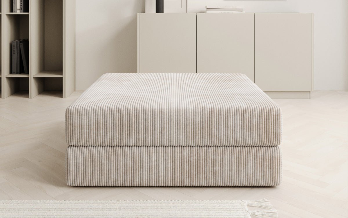 Gemütlicher Lazy Cord Beistellhocker: Stilvolle Fußstütze, Zusatzsitz & Modernes Design