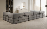 Lade das Bild in den Galerie-Viewer, Luxuriöses Designer U-Sofa Lazy Bouclé: Modern, Gemütlich, Vielseitig, mit Schlaffunktion