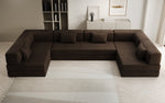 Lade das Bild in den Galerie-Viewer, Luxuriöses Designer U-Sofa Lazy Bouclé: Modern, Gemütlich, Vielseitig, mit Schlaffunktion