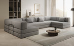 Lade das Bild in den Galerie-Viewer, Luxuriöses Designer U-Sofa Lazy Bouclé: Modern, Gemütlich, Vielseitig, mit Schlaffunktion