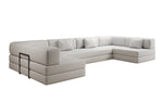 Lade das Bild in den Galerie-Viewer, Luxuriöses Designer U-Sofa Lazy Bouclé: Modern, Gemütlich, Vielseitig, mit Schlaffunktion