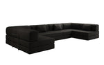 Lade das Bild in den Galerie-Viewer, Luxuriöses Designer U-Sofa Lazy in Bouclé-Stoff mit Schlaffunktion und Stauraum