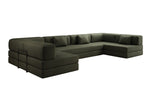 Lade das Bild in den Galerie-Viewer, Luxuriöses Designer U-Sofa Lazy in Bouclé-Stoff mit Schlaffunktion und Stauraum