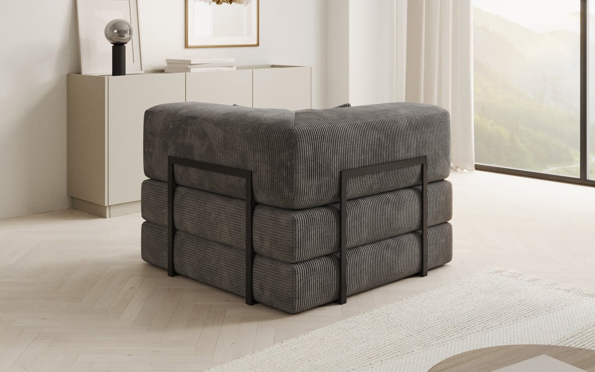 Luxuriöser Cord Designer Sessel: Bequemer Relax-Sofa-Sessel für Modernes Wohnzimmer