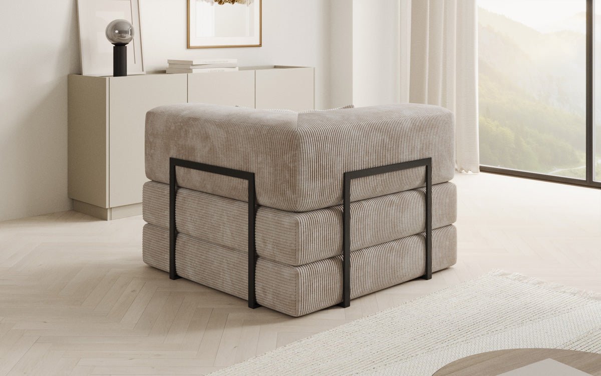 Eleganter Designer Cord Schlafsofa-Sessel Lazy mit Integriertem Stauraum für Ihr Zuhause