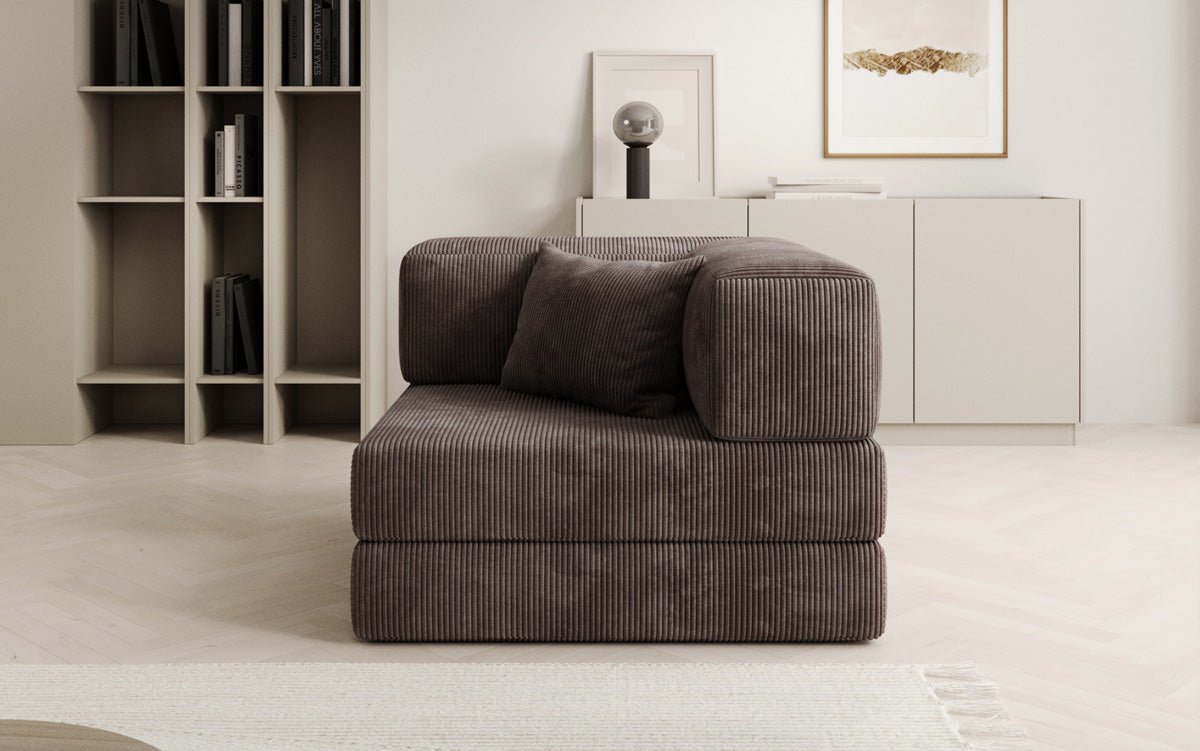 Eleganter Designer Cord Schlafsofa-Sessel Lazy mit Integriertem Stauraum für Ihr Zuhause