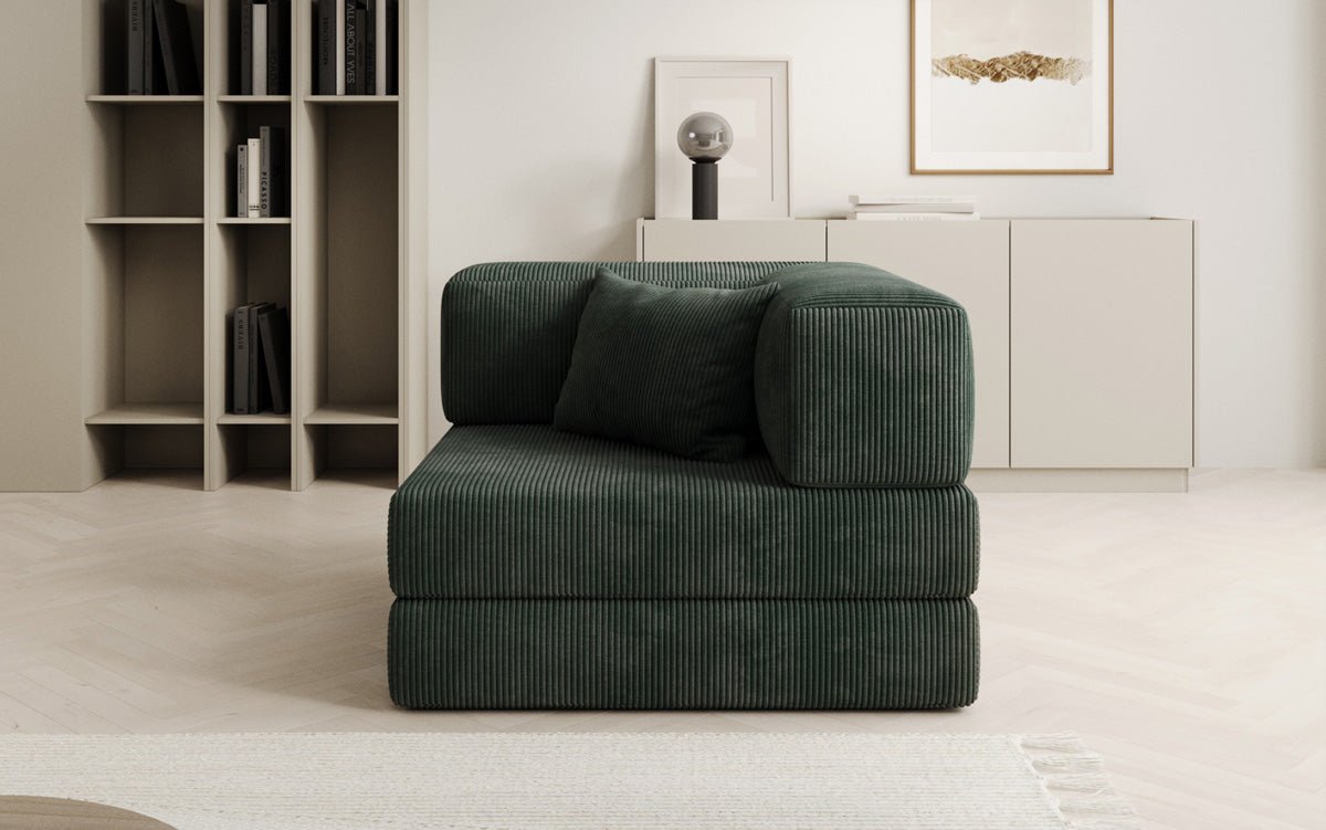 Eleganter Designer Cord Schlafsofa-Sessel Lazy mit Integriertem Stauraum für Ihr Zuhause