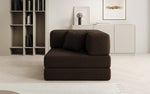 Lade das Bild in den Galerie-Viewer, Luxuriöser Lazy Bouclé Designer Sofa-Sessel mit Schlaffunktion und Stauraum