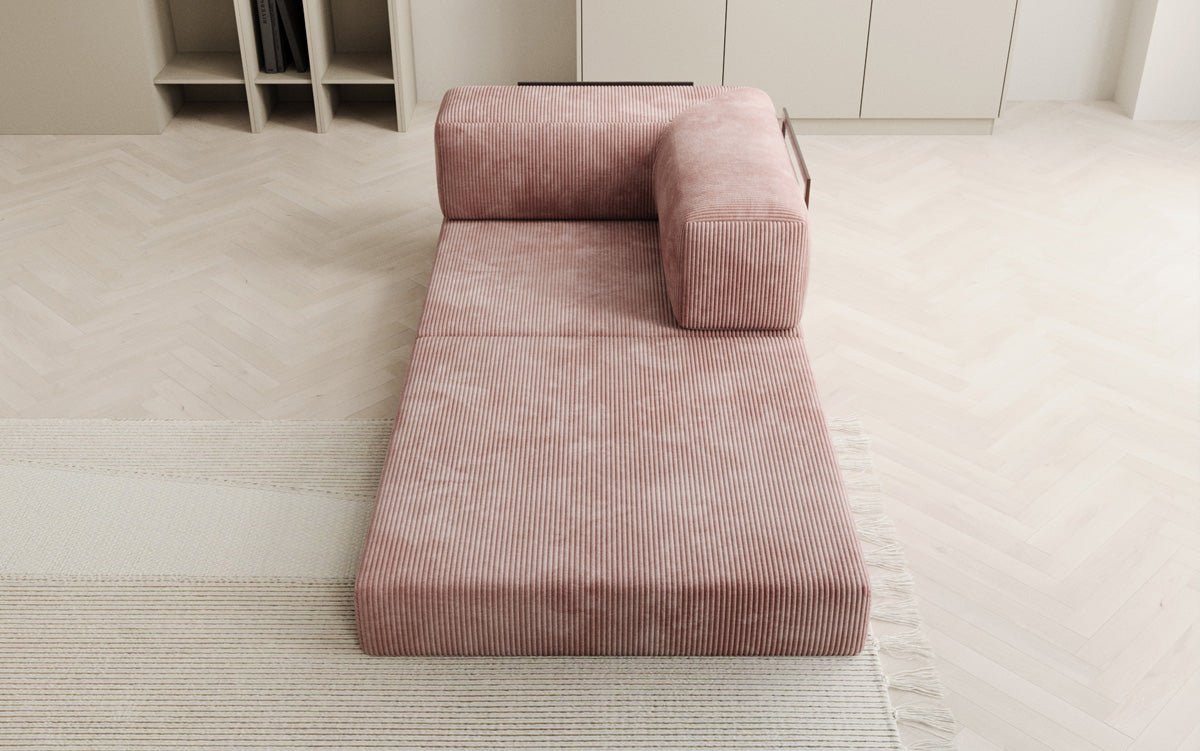 Gemütlicher Designer Cord Sessel mit Lazy Funktion für modernes Wohnzimmer