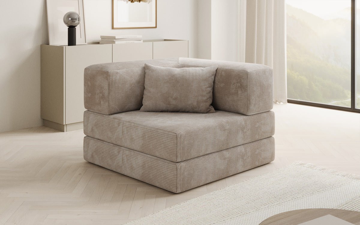 Luxuriöser Cord Designer Sessel: Bequemer Relax-Sofa-Sessel für Modernes Wohnzimmer