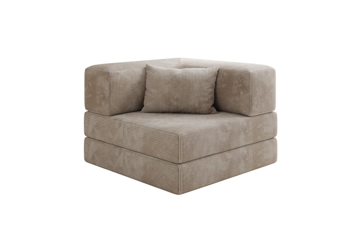Eleganter Designer Cord Schlafsofa-Sessel Lazy mit Integriertem Stauraum für Ihr Zuhause