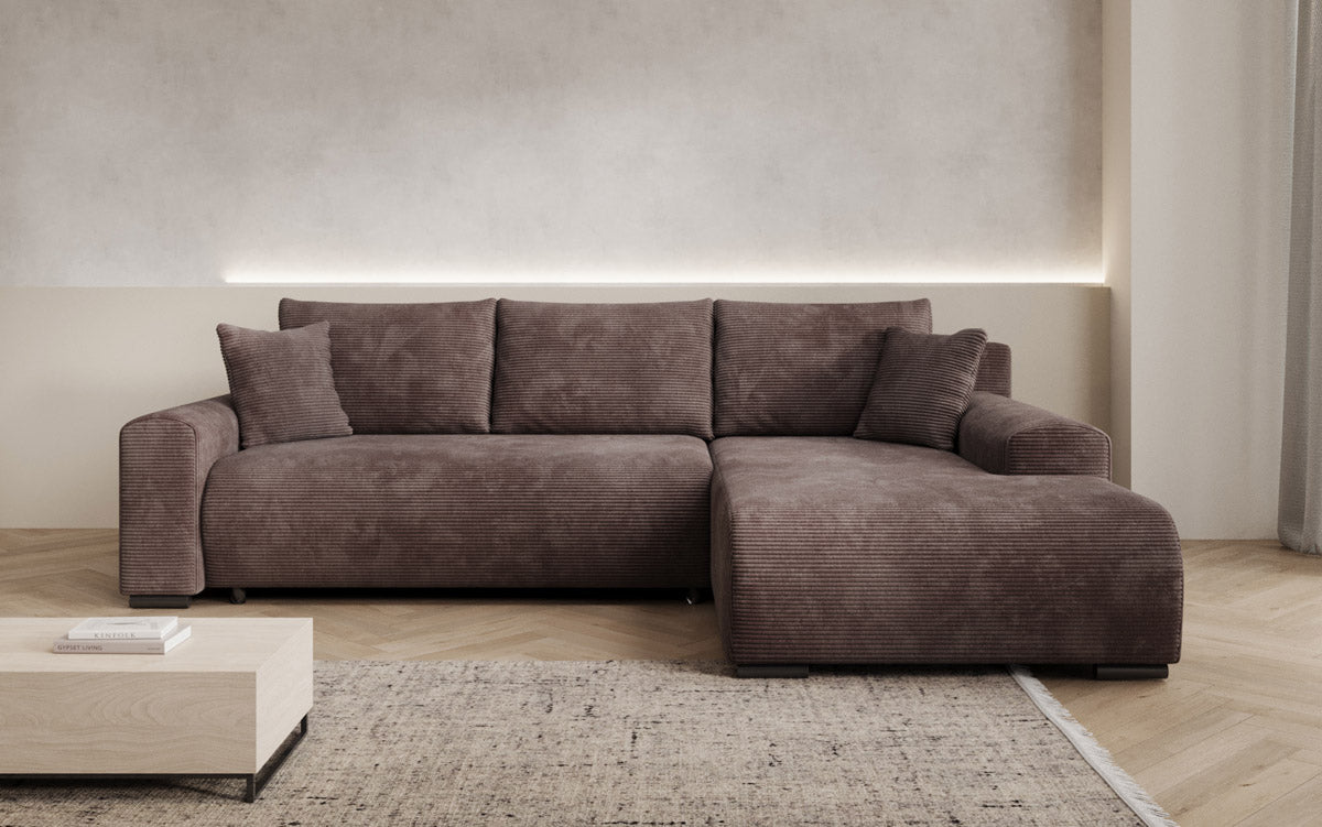 Luxuriöses Designer-Schlafsofa 'Nelly' mit Funktionen und praktischem Stauraum