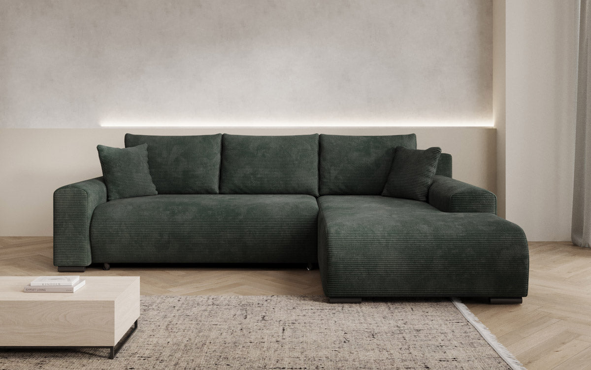 Luxuriöses Designer-Schlafsofa 'Nelly' mit Funktionen und praktischem Stauraum