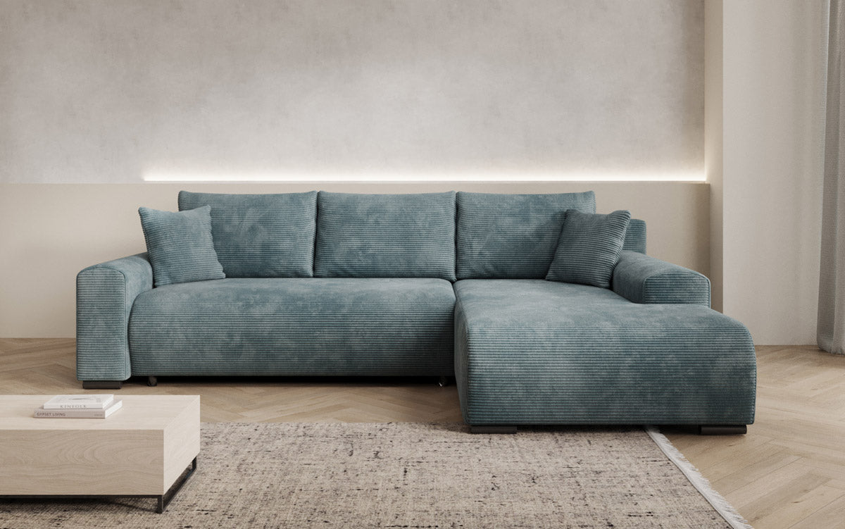 Luxuriöses Designer-Schlafsofa 'Nelly' mit Funktionen und praktischem Stauraum