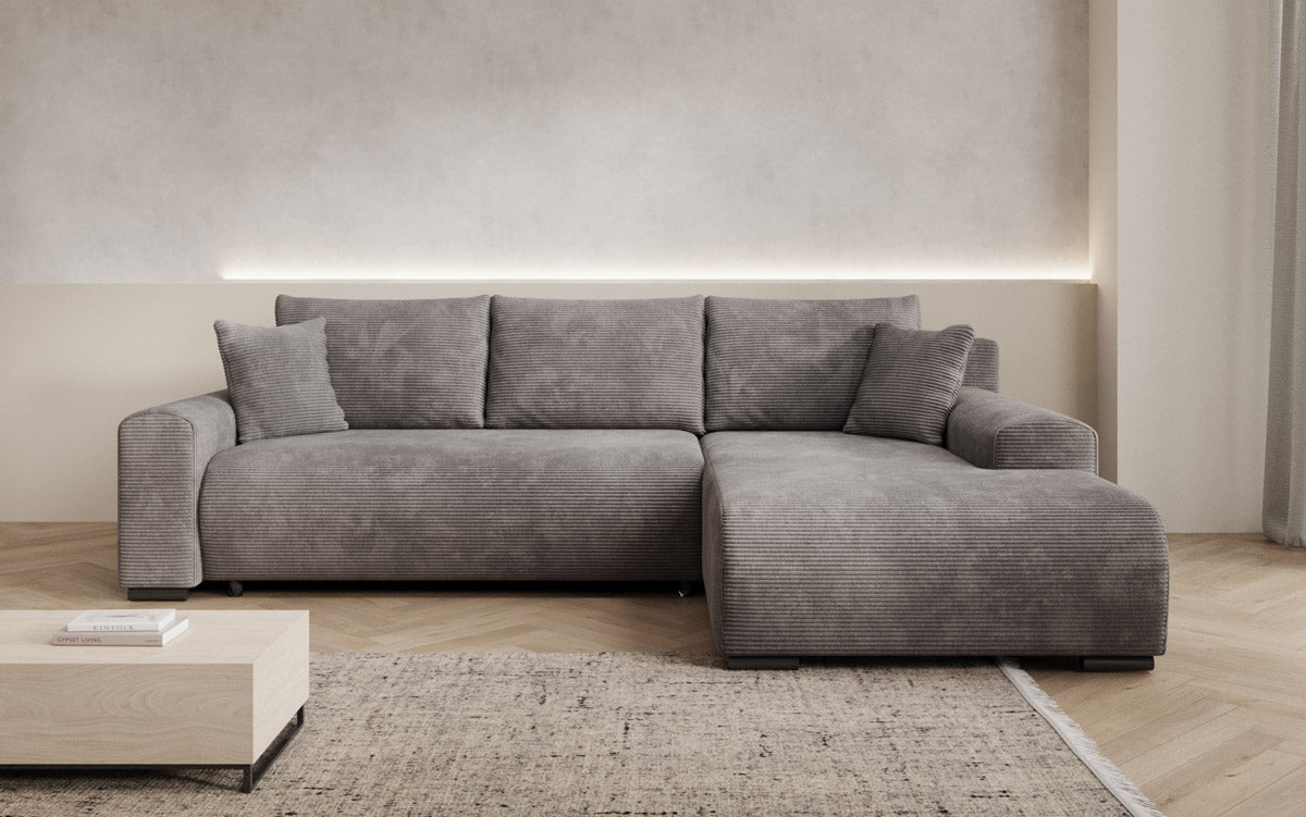 Luxuriöses Designer-Schlafsofa 'Nelly' mit Funktionen und praktischem Stauraum