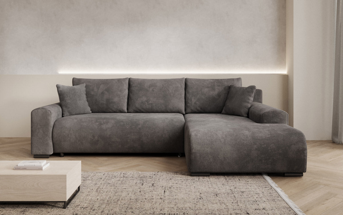 Luxuriöses Designer-Schlafsofa 'Nelly' mit Funktionen und praktischem Stauraum