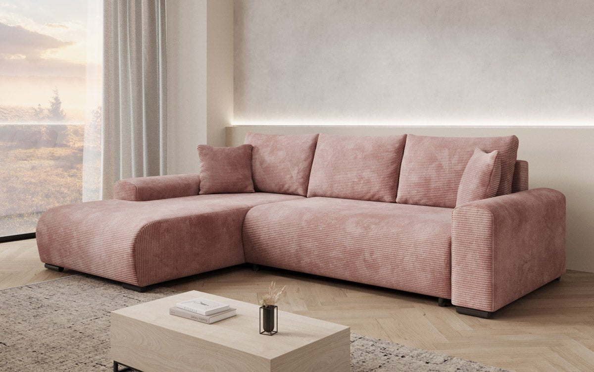 Luxuriöses Designer-Schlafsofa 'Nelly' mit Funktionen und praktischem Stauraum