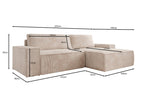 Lade das Bild in den Galerie-Viewer, Corino Designer Ecksofa aus Cordstoff mit Schlaffunktion und Klappfunktion