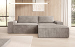 Lade das Bild in den Galerie-Viewer, Corino Designer Ecksofa aus Cordstoff mit Schlaffunktion und Klappfunktion