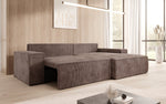 Lade das Bild in den Galerie-Viewer, Corino Designer Ecksofa aus Cordstoff mit Schlaffunktion und Klappfunktion