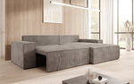 Lade das Bild in den Galerie-Viewer, Corino Designer Ecksofa aus Cordstoff mit Schlaffunktion und Klappfunktion