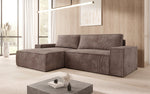 Lade das Bild in den Galerie-Viewer, Corino Designer Ecksofa aus Cordstoff mit Schlaffunktion und Klappfunktion