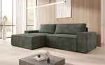 Lade das Bild in den Galerie-Viewer, Corino Designer Ecksofa aus Cordstoff mit Schlaffunktion und Klappfunktion