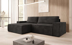 Lade das Bild in den Galerie-Viewer, Corino Designer Ecksofa aus Cordstoff mit Schlaffunktion und Klappfunktion