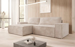 Lade das Bild in den Galerie-Viewer, Corino Designer Ecksofa aus Cordstoff mit Schlaffunktion und Klappfunktion