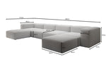 Lade das Bild in den Galerie-Viewer, Luxuriöses U-Form Bouclé Designer Sofa: Gemütlich, Modern, Groß für Ihr Wohnzimmer