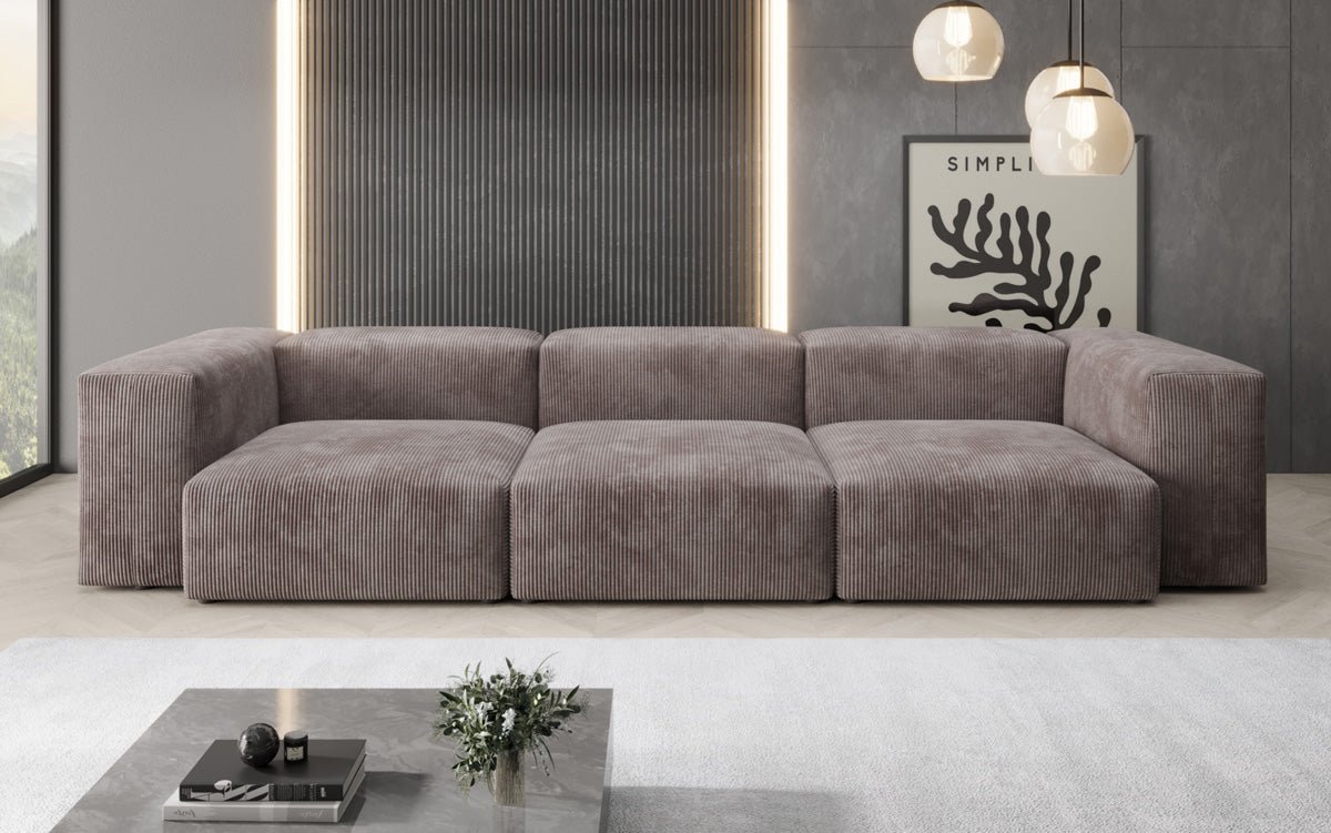 Gemütliches Designer 3-Sitzer Cordsofa Snug für modernes Wohnzimmer – Stilvoller Komfort