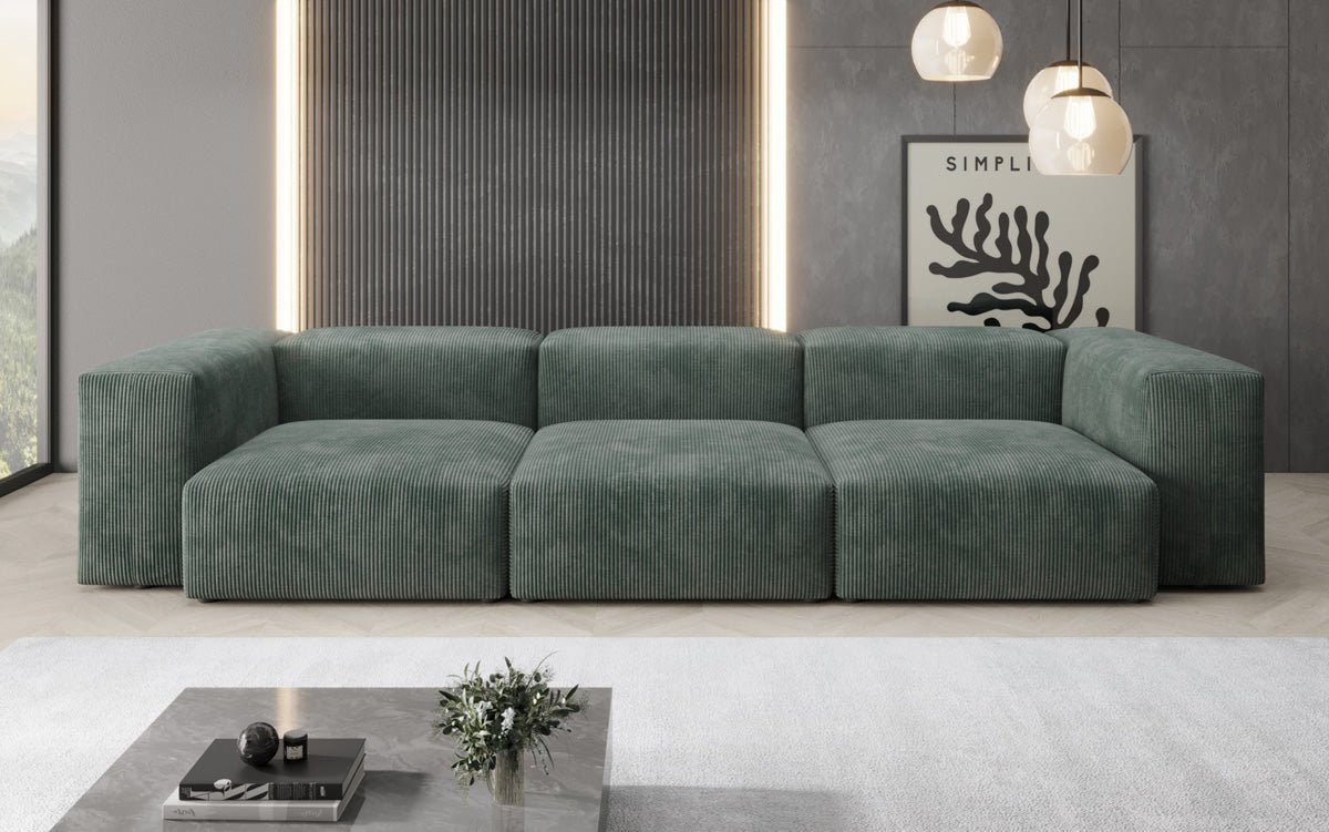 Gemütliches Designer 3-Sitzer Cordsofa Snug für modernes Wohnzimmer – Stilvoller Komfort