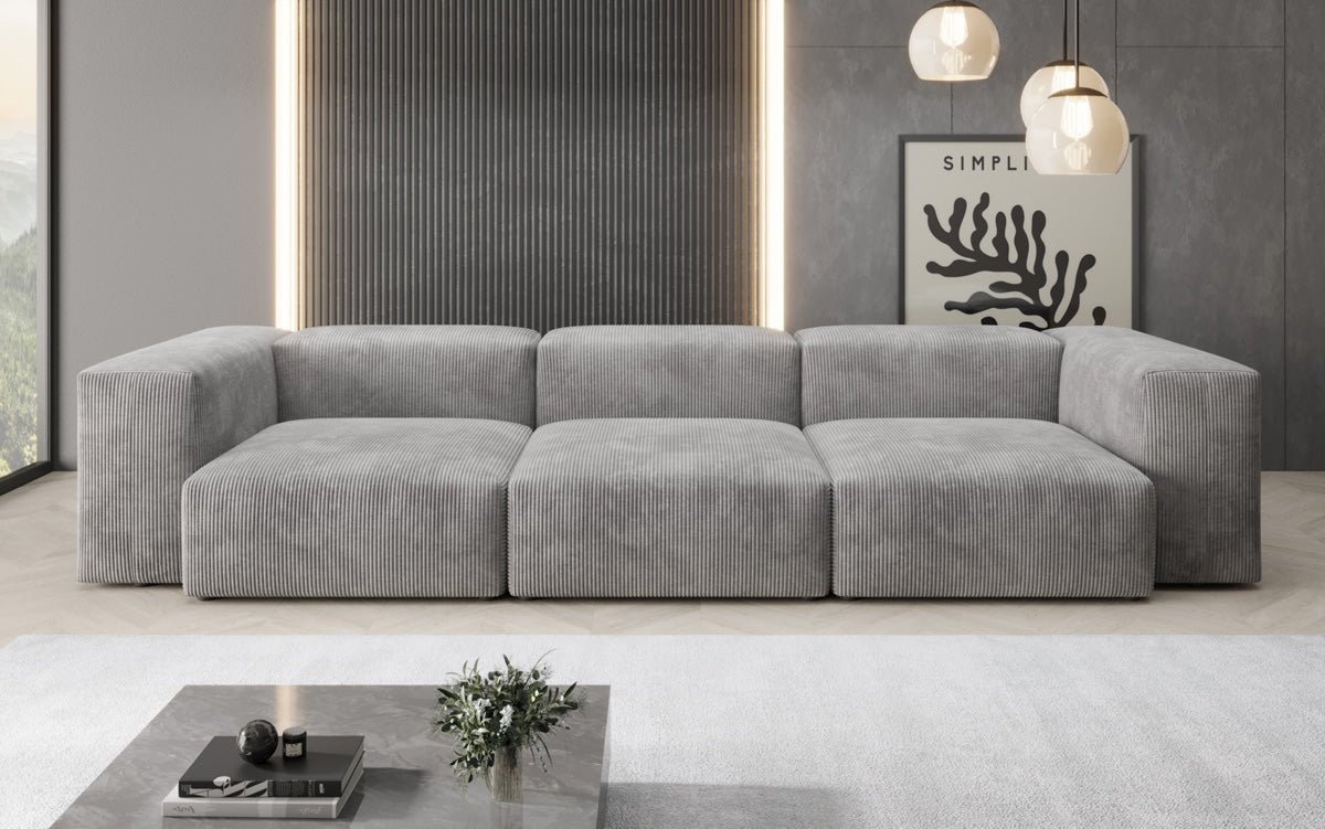 Gemütliches Designer 3-Sitzer Cordsofa Snug für modernes Wohnzimmer – Stilvoller Komfort