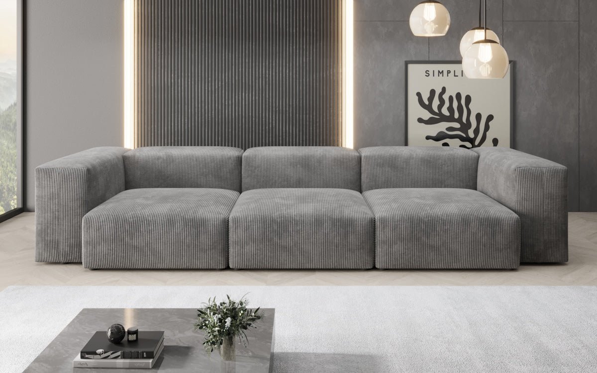 Gemütliches Designer 3-Sitzer Cordsofa Snug für modernes Wohnzimmer – Stilvoller Komfort