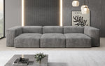 Lade das Bild in den Galerie-Viewer, Designer 3-Sitzer Cord Sofa Snug – Gemütliches, Modernes Luxus Wohnzimmer Sofa