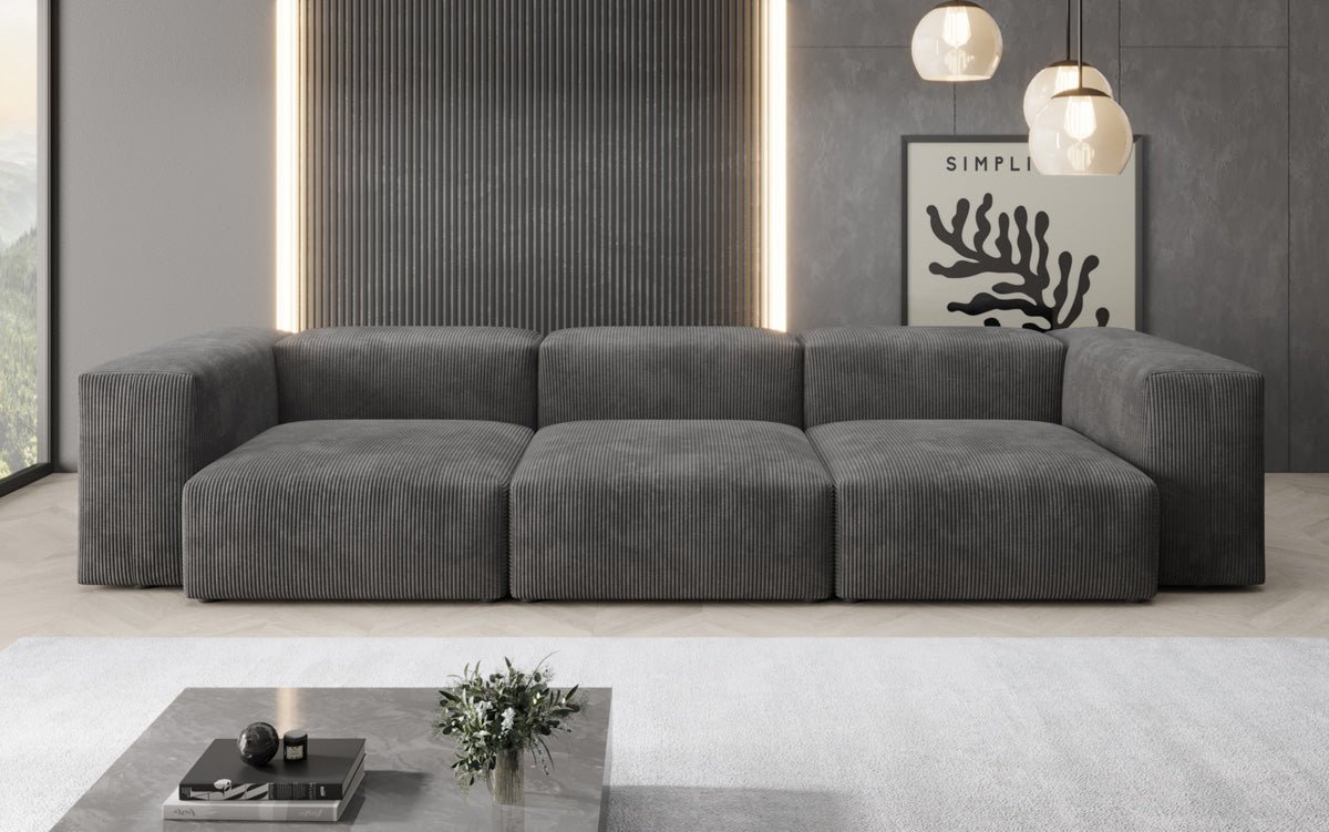 Gemütliches Designer 3-Sitzer Cordsofa Snug für modernes Wohnzimmer – Stilvoller Komfort