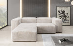 Lade das Bild in den Galerie-Viewer, Gemütliches Designer L-Sofa Snug Mini aus Cordstoff für modernes Wohnen