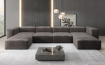 Lade das Bild in den Galerie-Viewer, Luxuriöses U-Sofa aus Samt 250 cm Großzügig Komfortabel Modern