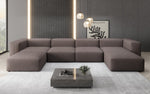 Lade das Bild in den Galerie-Viewer, Luxuriöses U-Sofa Snug, Modernes Design, Bequemer Stoffbezug, Viele Farben