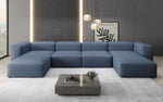 Lade das Bild in den Galerie-Viewer, Luxuriöses U-Sofa Snug, Modernes Design, Bequemer Stoffbezug, Viele Farben