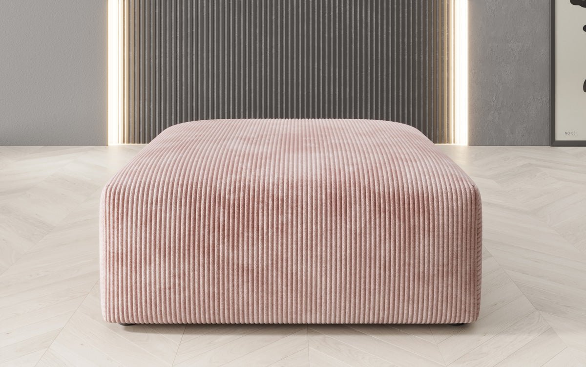 Snug 80 cm Luxus Cord Beistellhocker – Weicher, Vielseitiger Sitzpouf für Modernes Wohnen