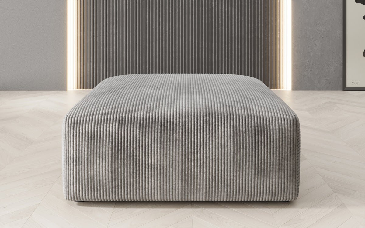 Snug 80 cm Luxus Cord Beistellhocker – Weicher, Vielseitiger Sitzpouf für Modernes Wohnen