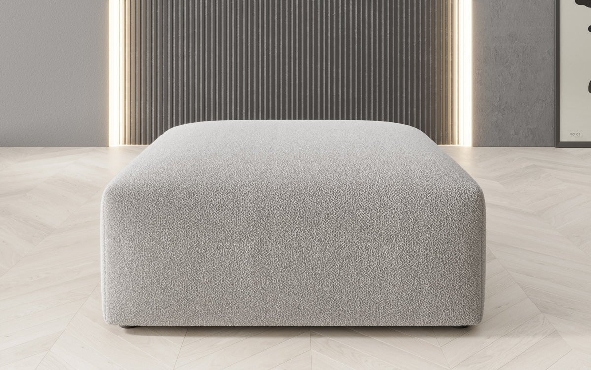 Eleganter 80cm Bouclé Beistellhocker: Gemütlicher, Moderner Sitzpouf für Stilvolles Wohnen