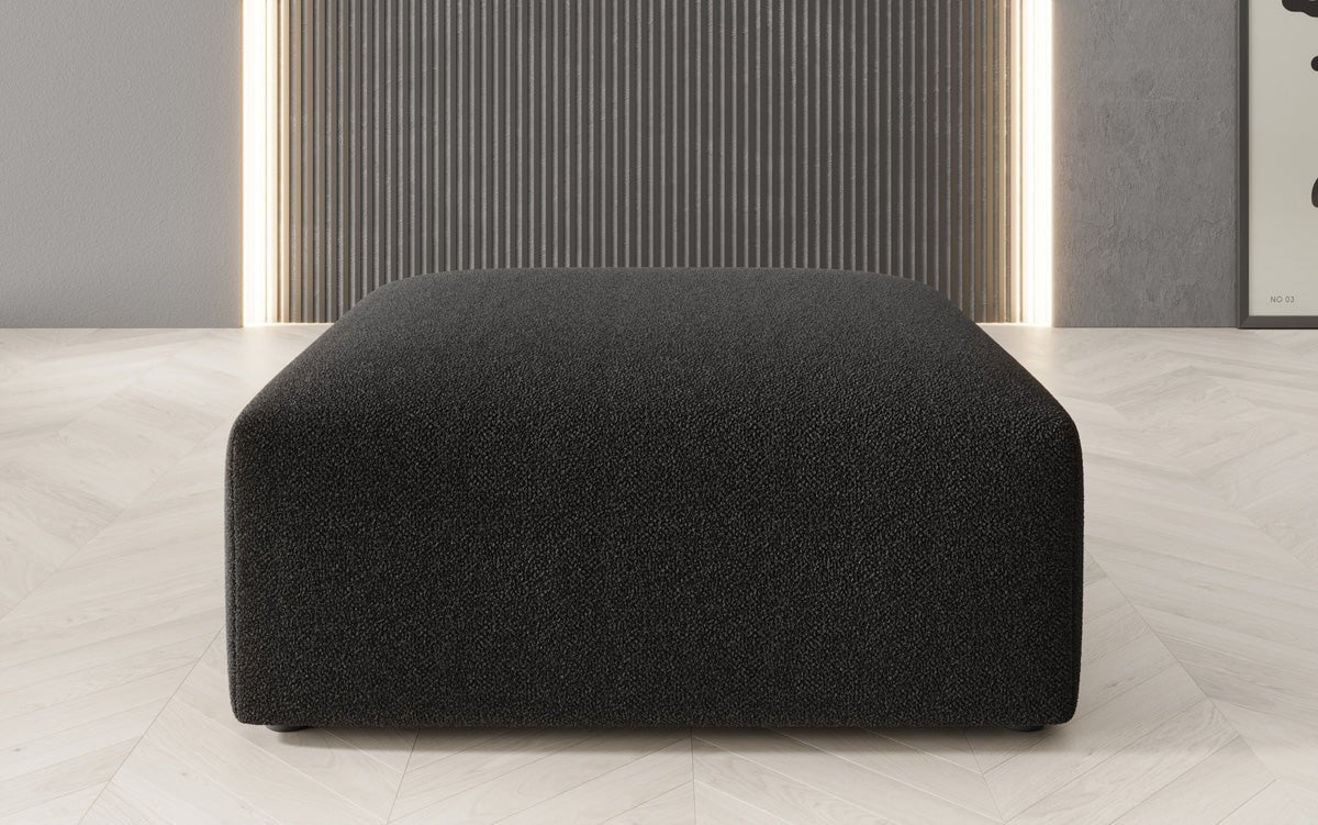 Eleganter 80cm Bouclé Beistellhocker: Gemütlicher, Moderner Sitzpouf für Stilvolles Wohnen